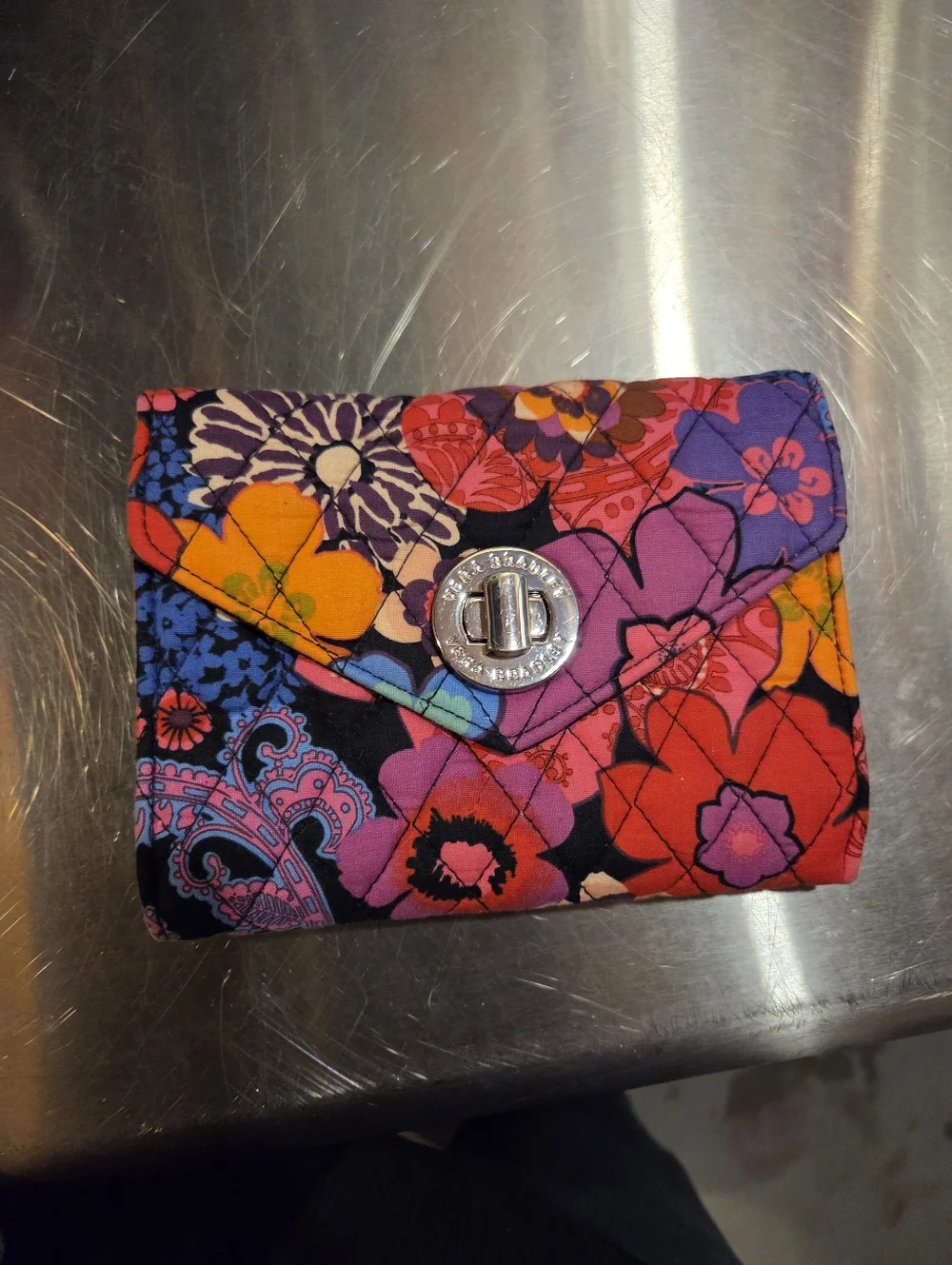 Vera Bradley Quilted Floral Snap Wallet - Multicolor - Picture 1 of 2